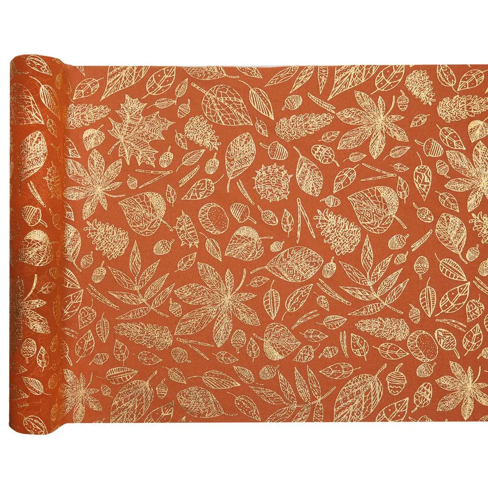 Chemin de table 27cmx2.5m - Automne Doré Rouille