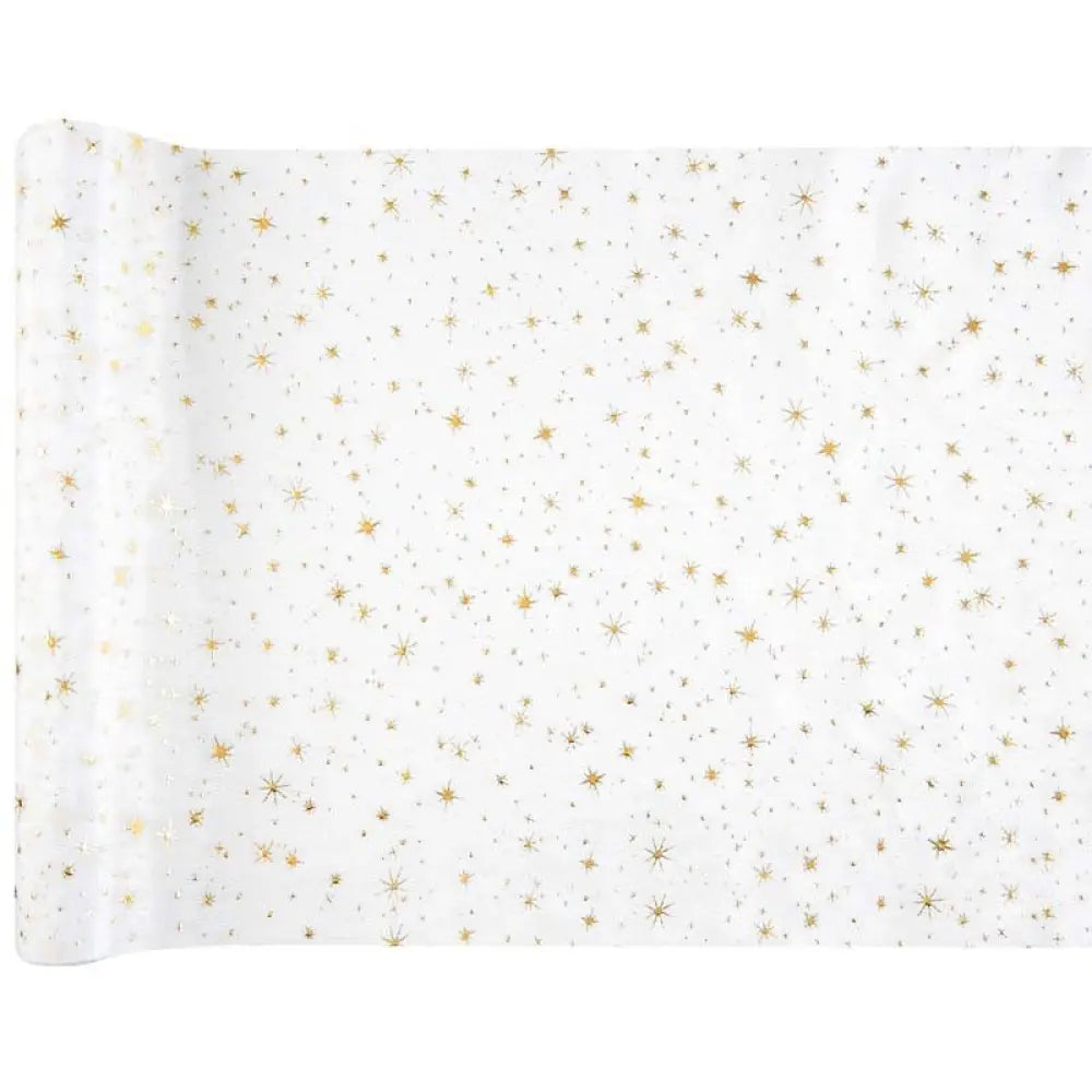 Chemin de table 27cmx2.5m - Noël Scintillant Blanc