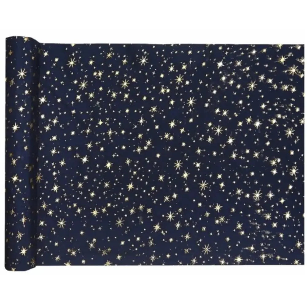 Chemin de table 27cmx2.5m - Noël Scintillant Marine