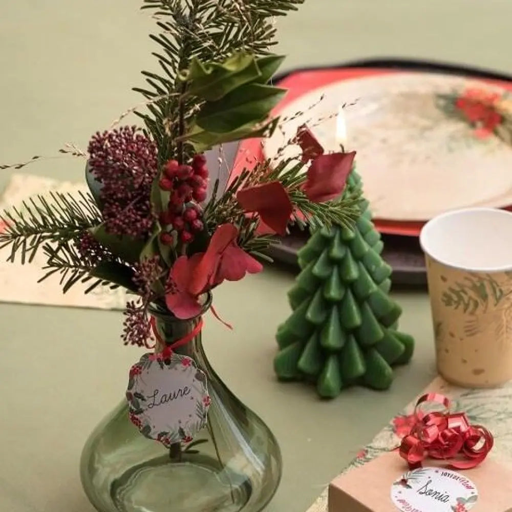 Vase Pampa Vert Sapin - Ø12x14cm