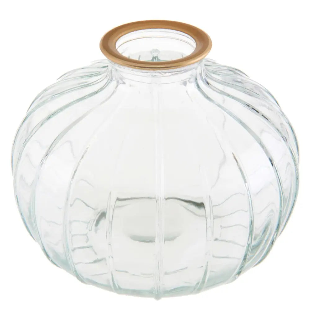 Vase Boule Doré Transparent - Ø10x9cm
