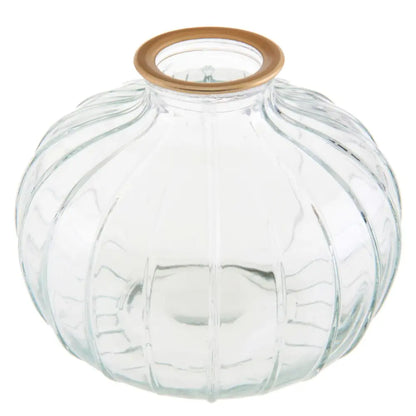 Vase Boule Doré Transparent - Ø10x9cm