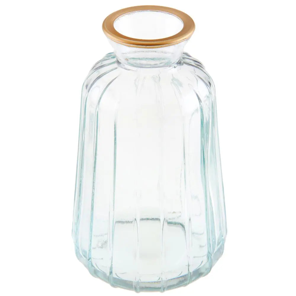 Vase Conique Doré Transparent - Ø6.5x11cm