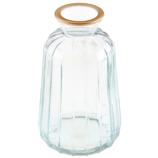 Vase Conique Doré Transparent - Ø6.5x11cm