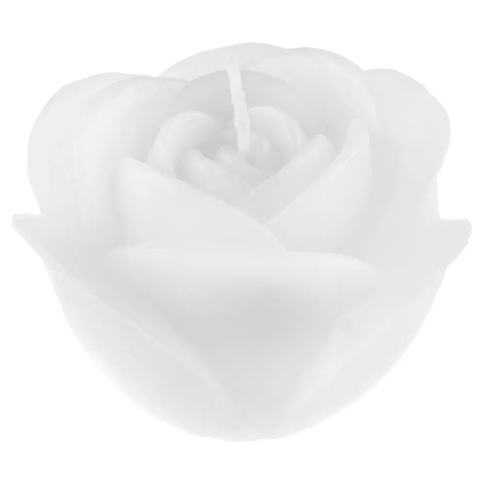 Bougie Rose Blanche - Ø 12 x 7 cm