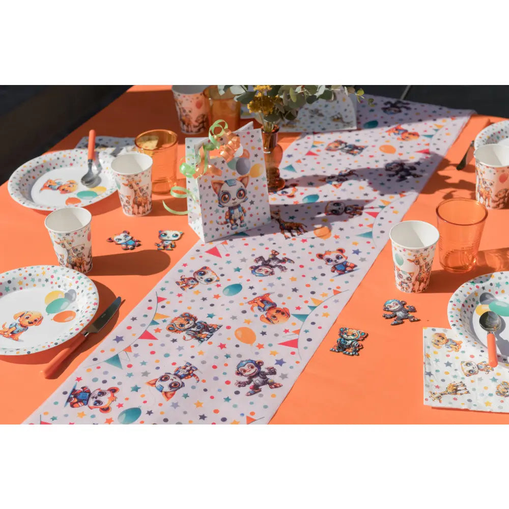 Chemin de table Happy cop's Multicolore 30 cm - Rouleau de 5 mètres