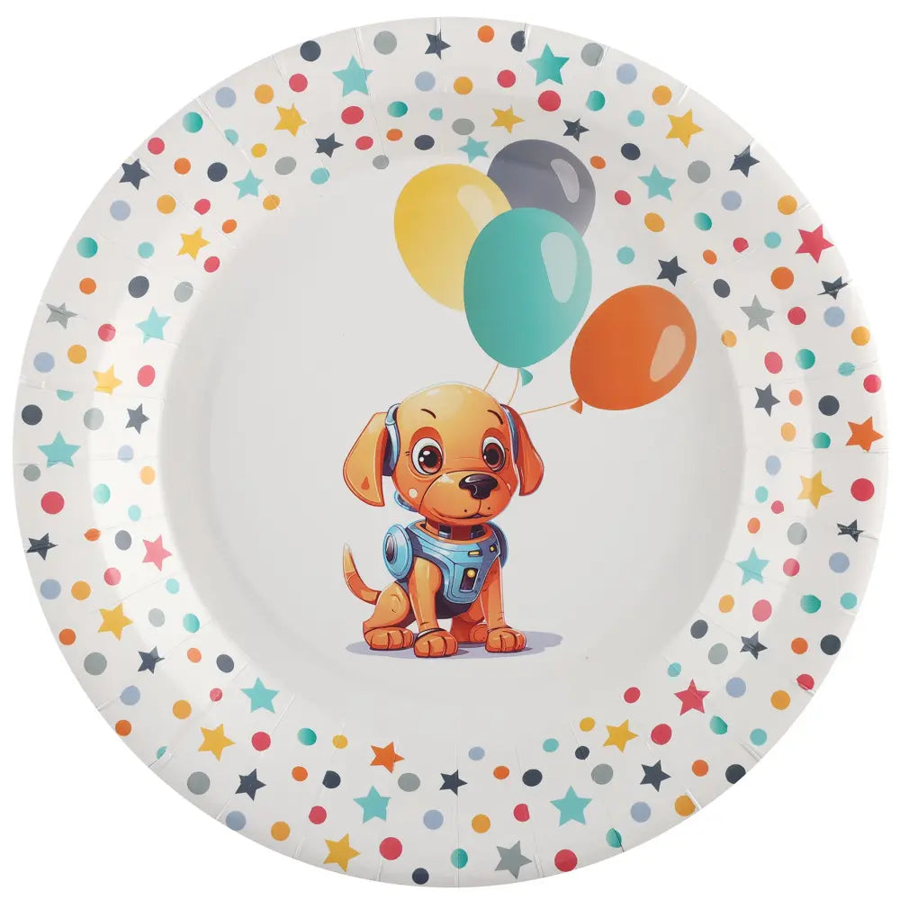 10 Assiettes en Carton D22.5cm - Happy cop's Multicolore