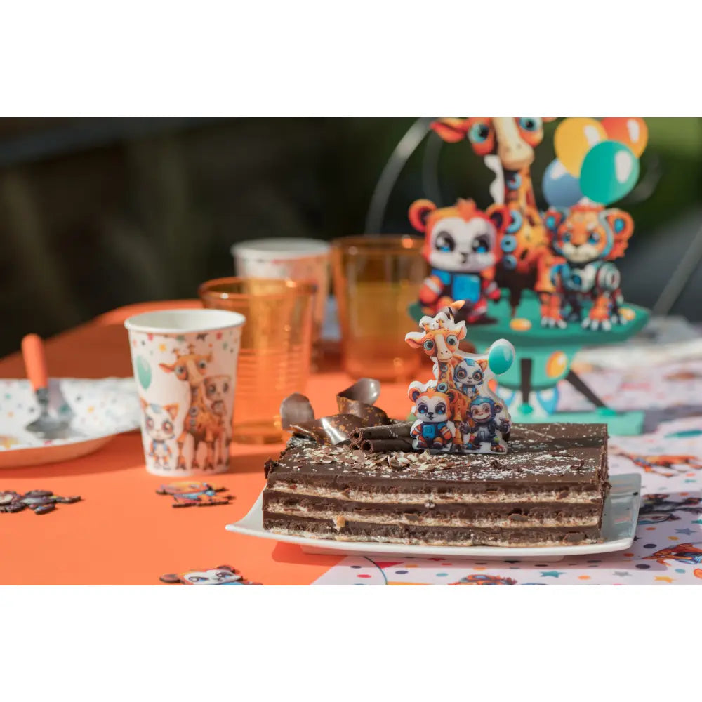 Bougie 6.3 x 8 cm "Happy Cop's" Multicolore