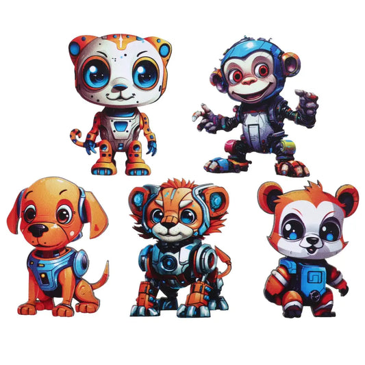 10 Décos à parsemer 4.4 x 6 & 5.4 x 6 cm - Happy cop's Multicolore