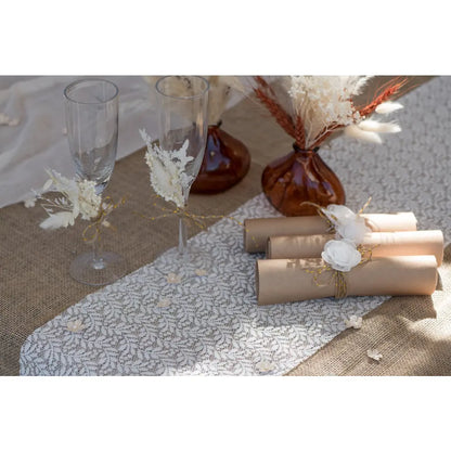 Chemin de table Dentelle Blanc 26 cm - Rouleau de 3 mètres