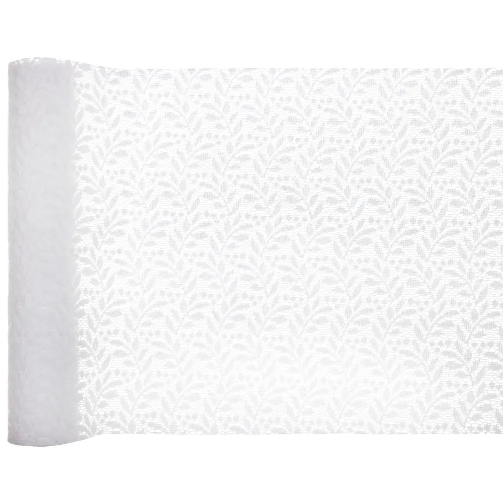 Chemin de table Dentelle Blanc 26 cm - Rouleau de 3 mètres