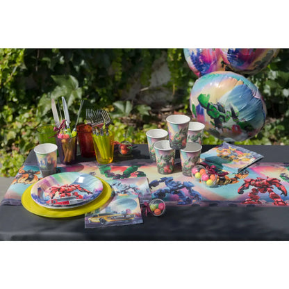 20 Serviettes en Papier 33x33cm - Autorobot Multicolore