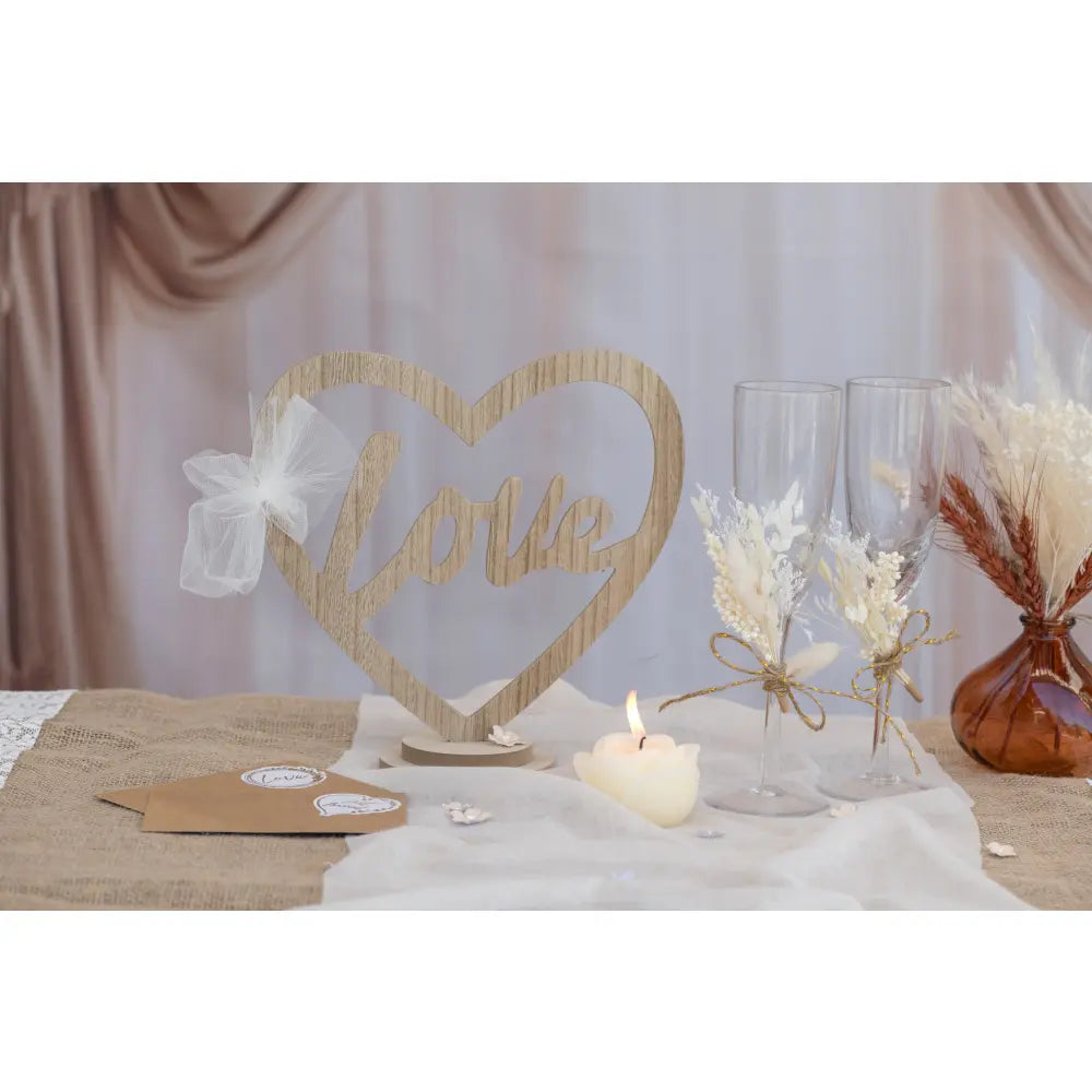 Décor Love Naturel - 24 x 10 x 25 cm