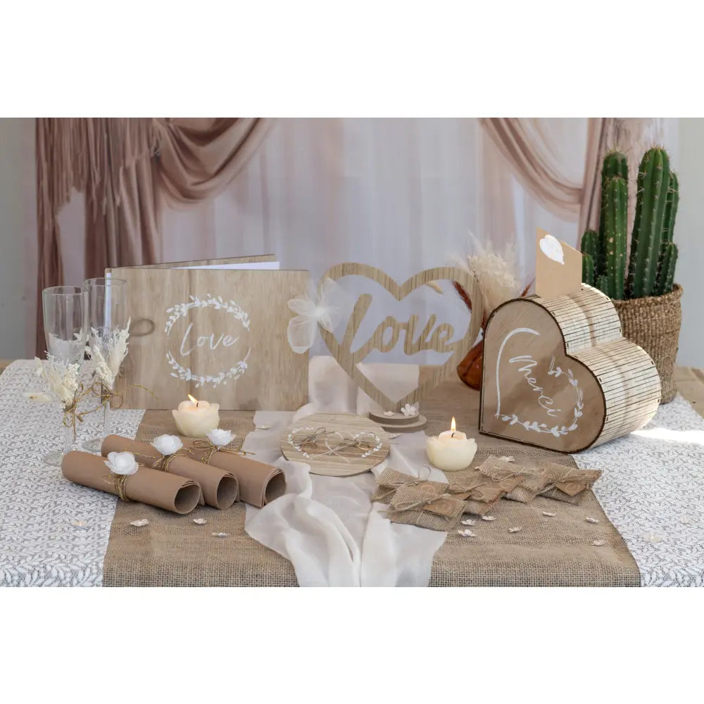 Décor Love Naturel - 24 x 10 x 25 cm