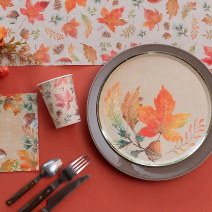 10 Gobelets en Carton 27cl - Automne Multicolore