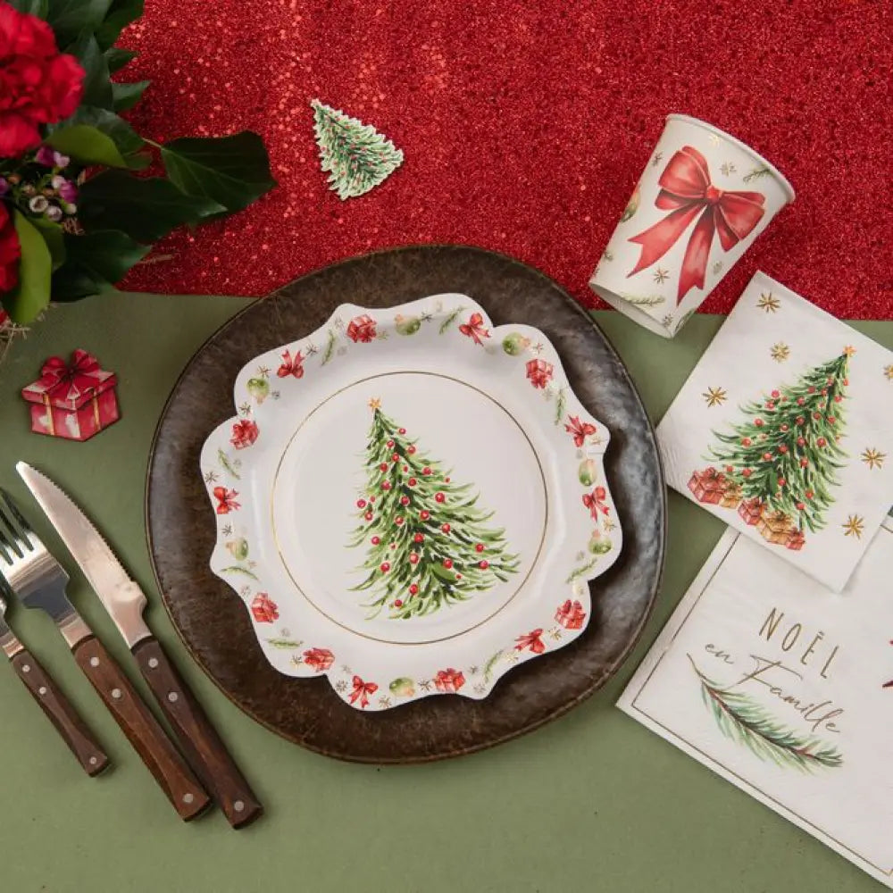 10 Serviettes en Papier "Cadeau Enchanté" - 33x33cm