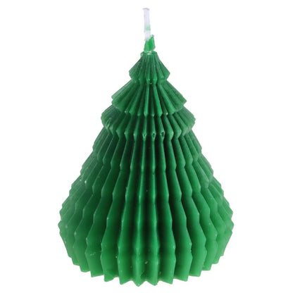 Bougie "Sapin Origami" Vert Sapin - Ø 7 x 12cm