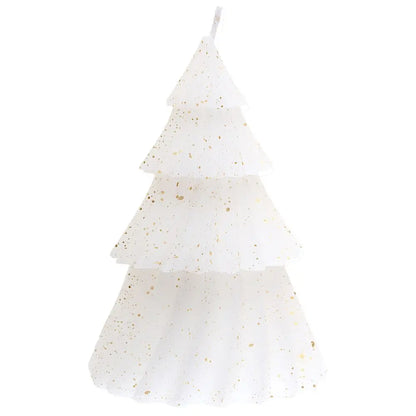 Bougie" Sapin Chic Doré" Or - Ø 7.5 x 12.5cm