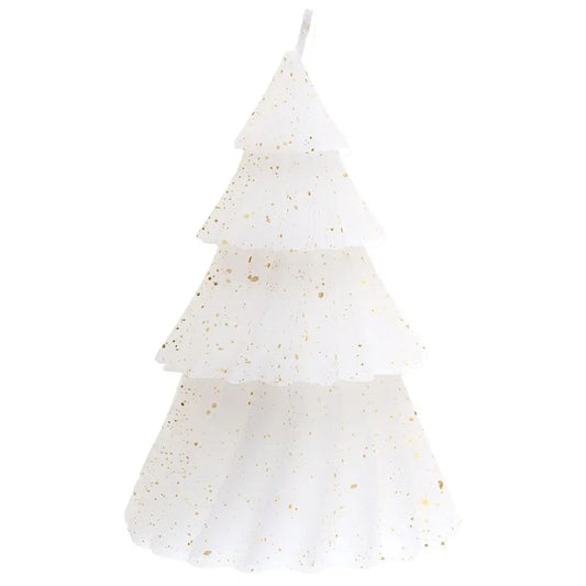 Bougie" Sapin Chic Doré" Or - Ø 7.5 x 12.5cm