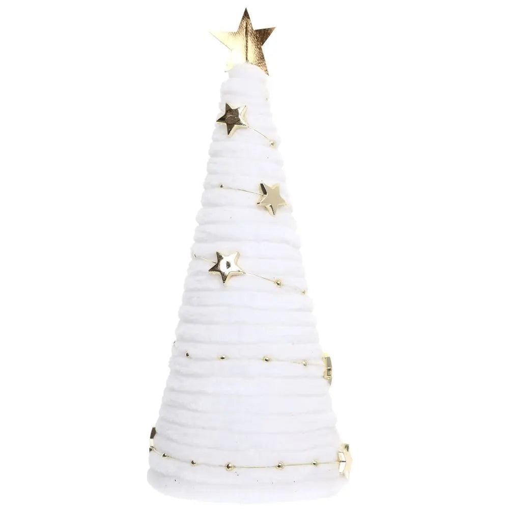 Sapin de Noël "Cosy" Blanc - Ø 6.5 x 18cm