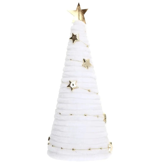 Sapin de Noël "Cosy" Blanc - Ø 6.5 x 18cm