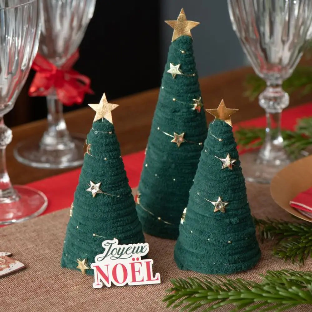 Sapin de Noël "Cosy" Vert Sapin - Ø 6.5 x 18cm