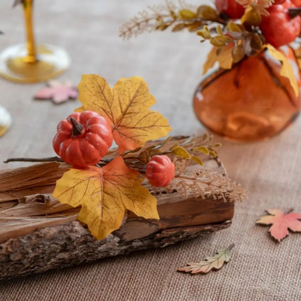 Branche Automnale Orange - 16x23cm - vendu à la pièce