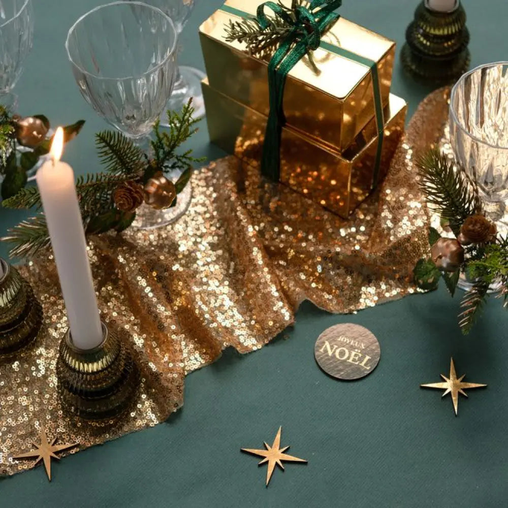 Petit Bougeoir "Sapin" Or - Ø 6 x 7.5cm