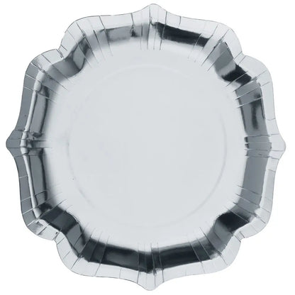 10 Sous Assiettes "Festonné Brillante" Argent - 27.5x27.5cm