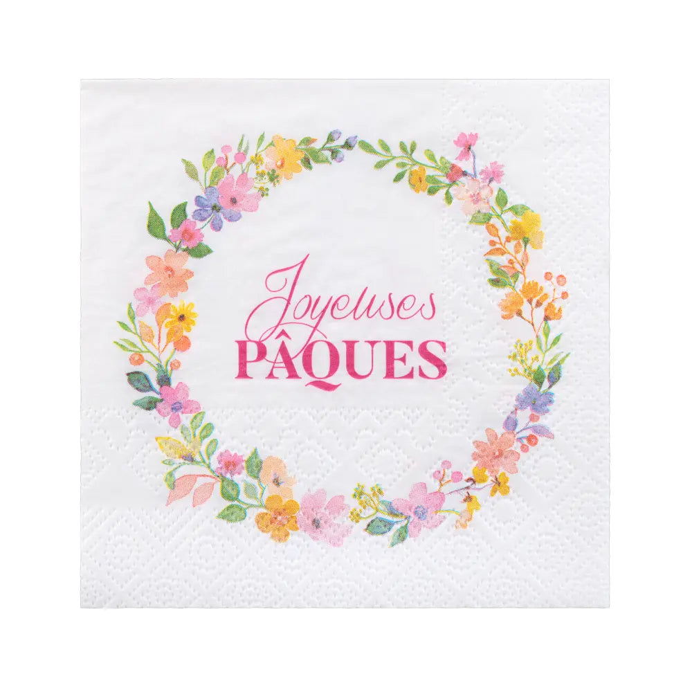 12 Petites Serviettes en Papier 25cm - Printemps Multicolore