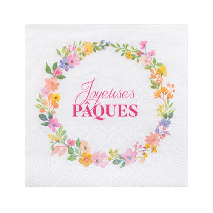 12 Petites Serviettes en Papier 25cm - Printemps Multicolore