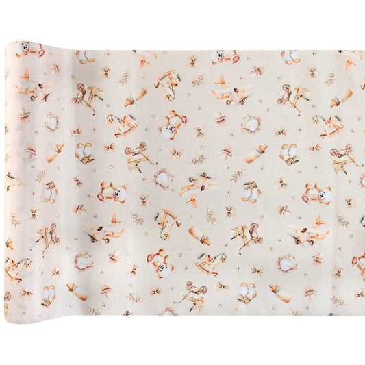 Chemin de Table "Little Teddy" Ivoire - 2,5m x 28cm