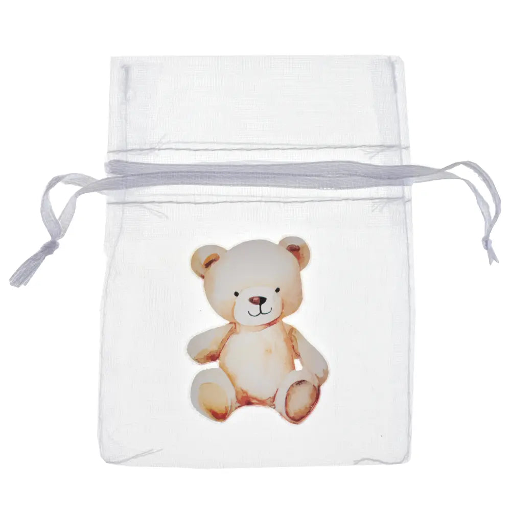4 Sachets "Little Teddy" Ivoire - 7.5 x 10 cm