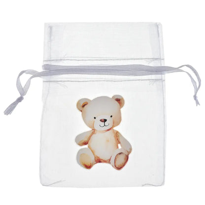 4 Sachets "Little Teddy" Ivoire - 7.5 x 10 cm