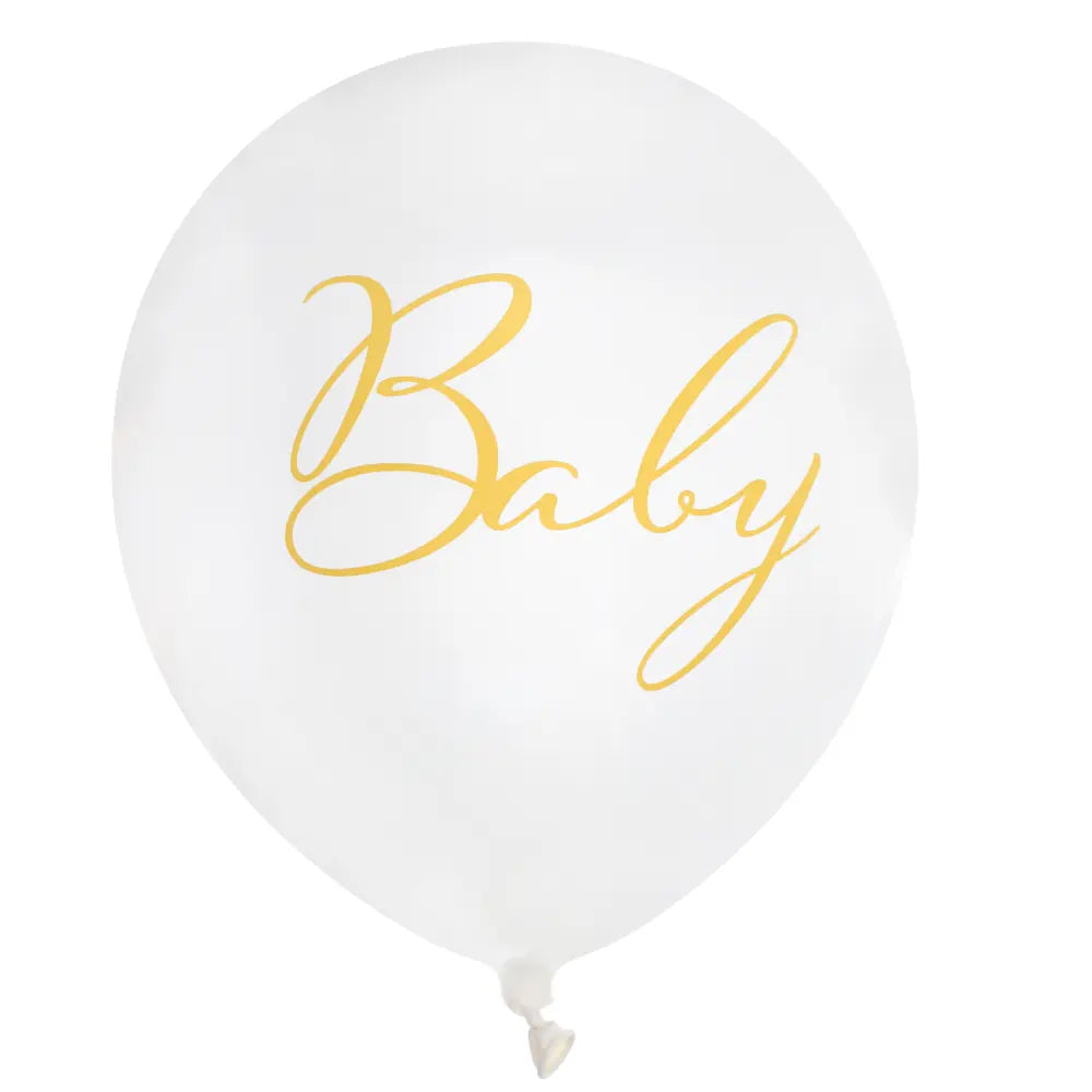 6 Ballons "Little Teddy" - Blanc - Ø 30 cm