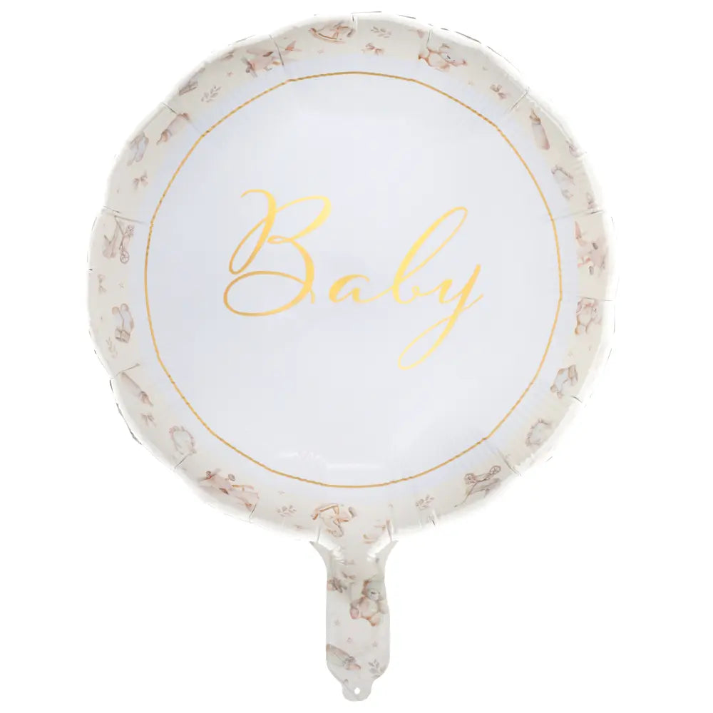 Ballon Alu "Little Teddy" Ivoire Ø 45 cm