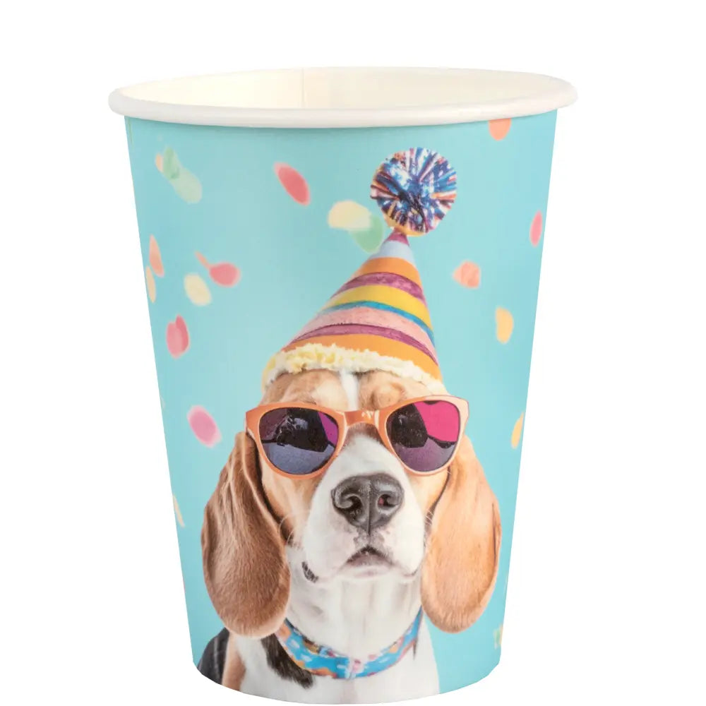 6 Gobelets en Carton 27cl - Chien Multicolore