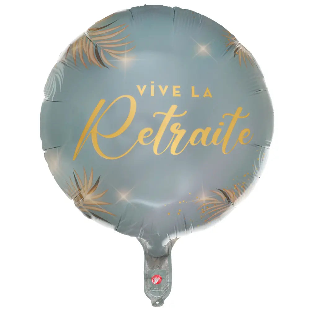Ballon Alu "Retraite Dorée Céladon" Ø 45 cm