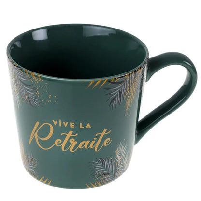 Mug "Retraite Dorée Céladon" Ø 10 x 9 cm