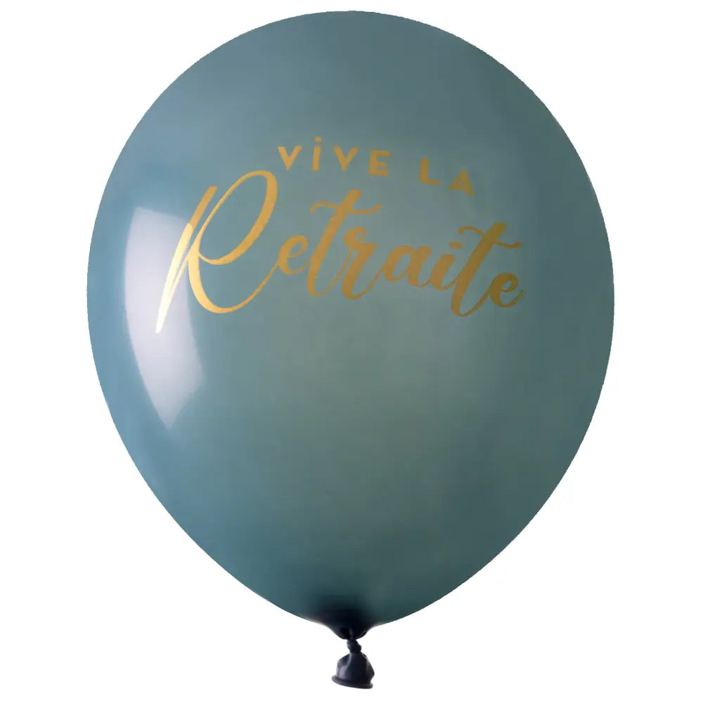 6 Ballons Latex "Retraite Dorée Céladon" - 30 cm