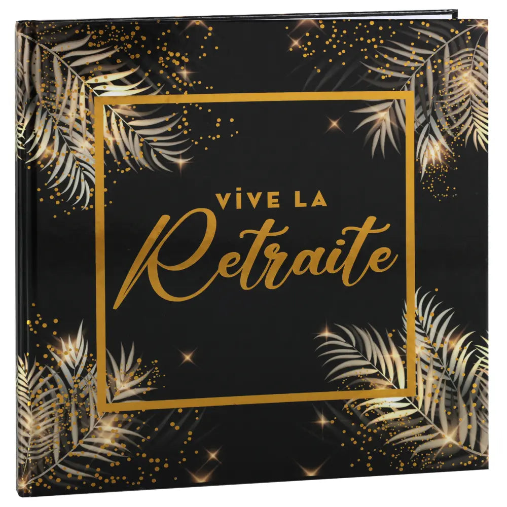 Livre d'Or "Retraite" - 24 x 24 cm - Noir
