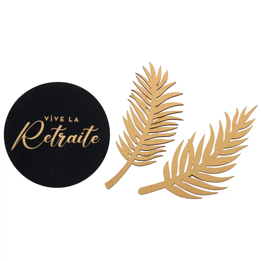 25 Décos à Parsemer "Retraite Dorée" - Noir - 5 x 5 cm