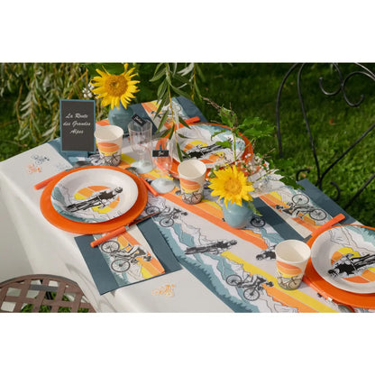 Chemin de Table "Vélo Multicolore" - 30cm x 2,5m