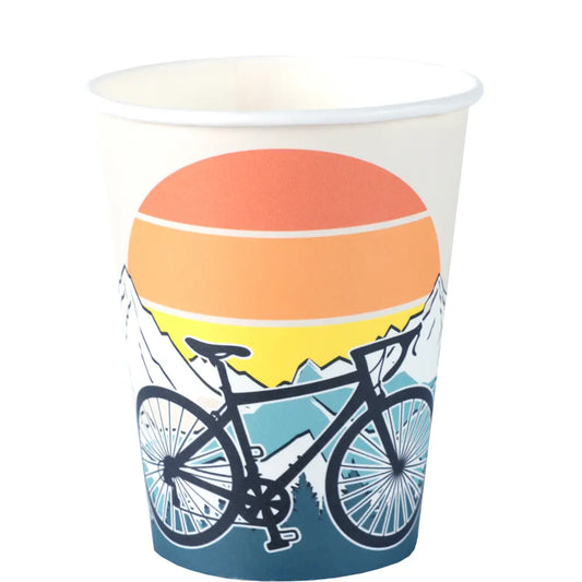 6 Gobelets en Carton 27cl - "Vélo Multicolore" 