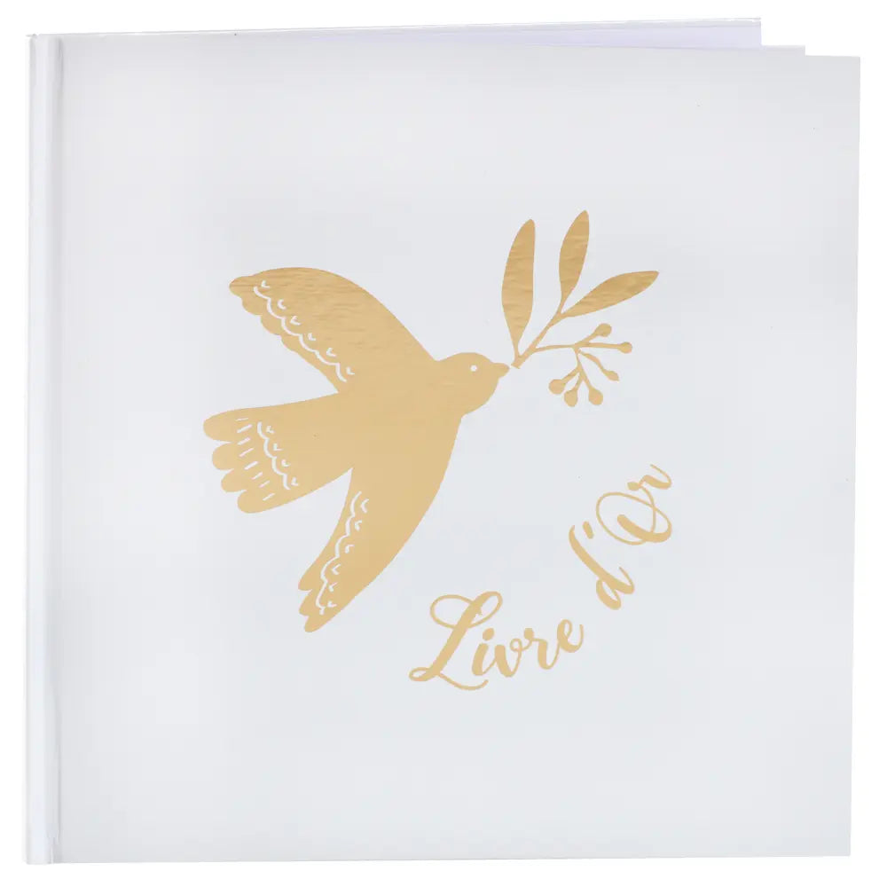 Livre d'Or "Cérémonie Birdy" Blanc - 24 x 24 cm