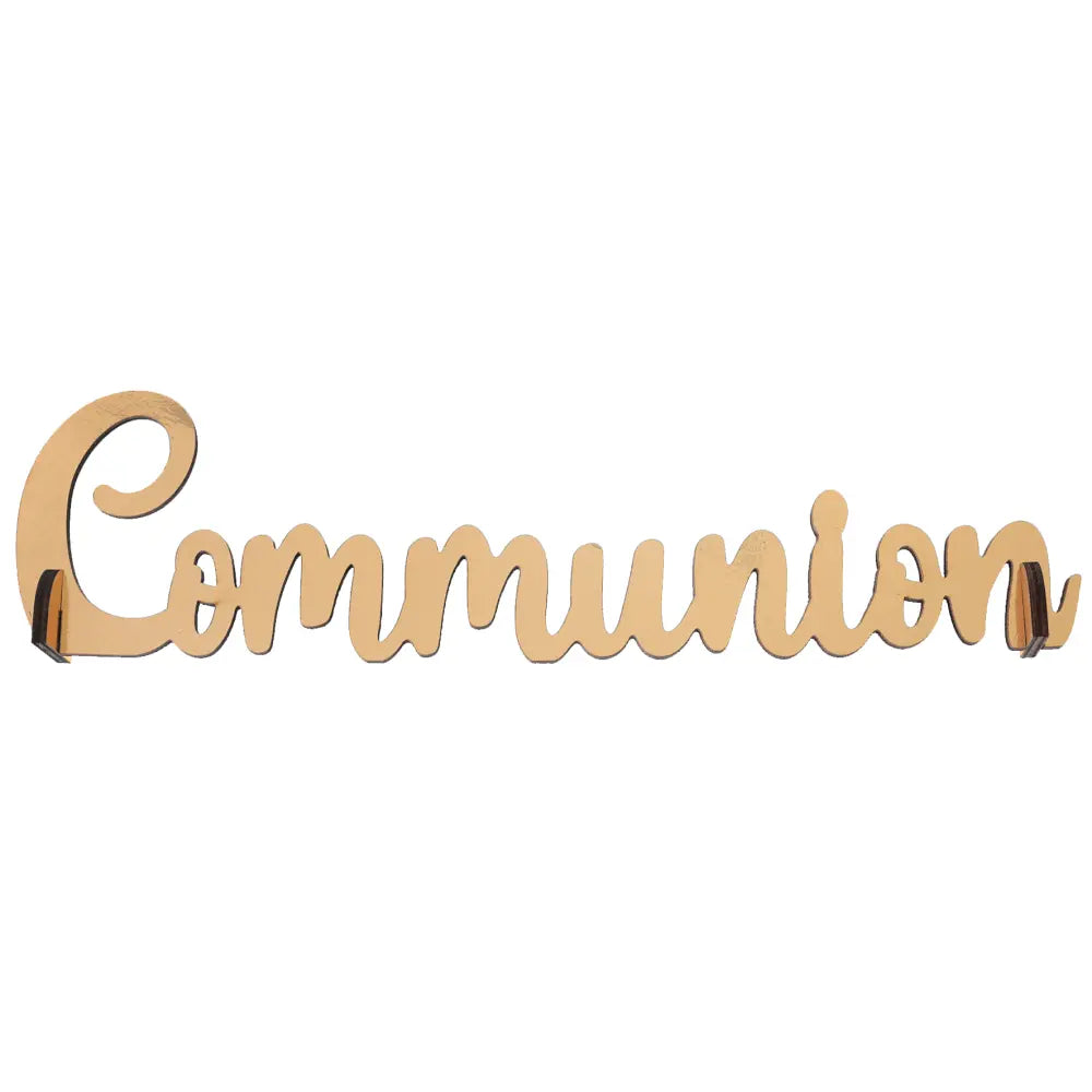 Lettres "Communion" Or - 27 x 2.5 x 6.5 cm