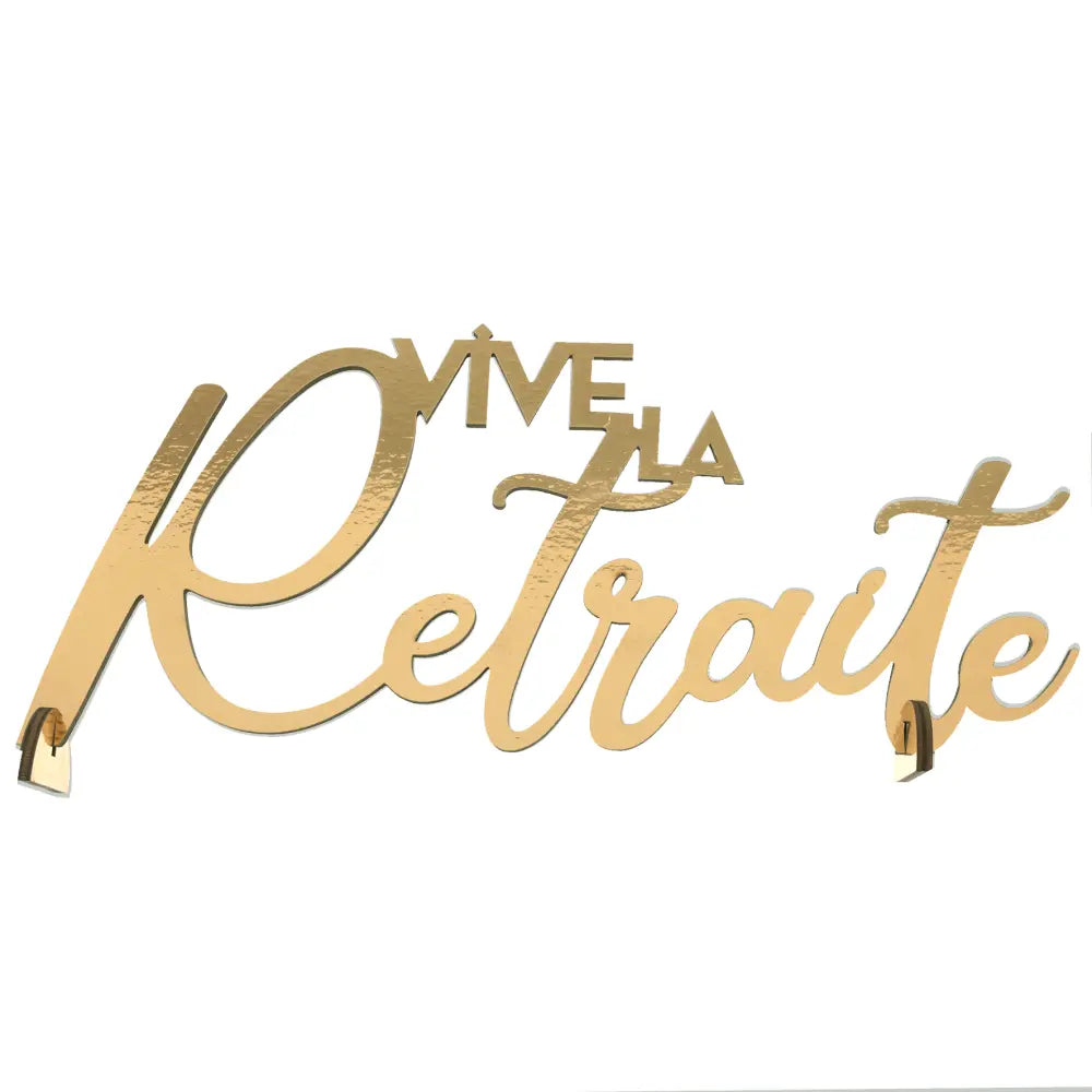Lettres "Retraite Dorée Or" - 27x4x8cm