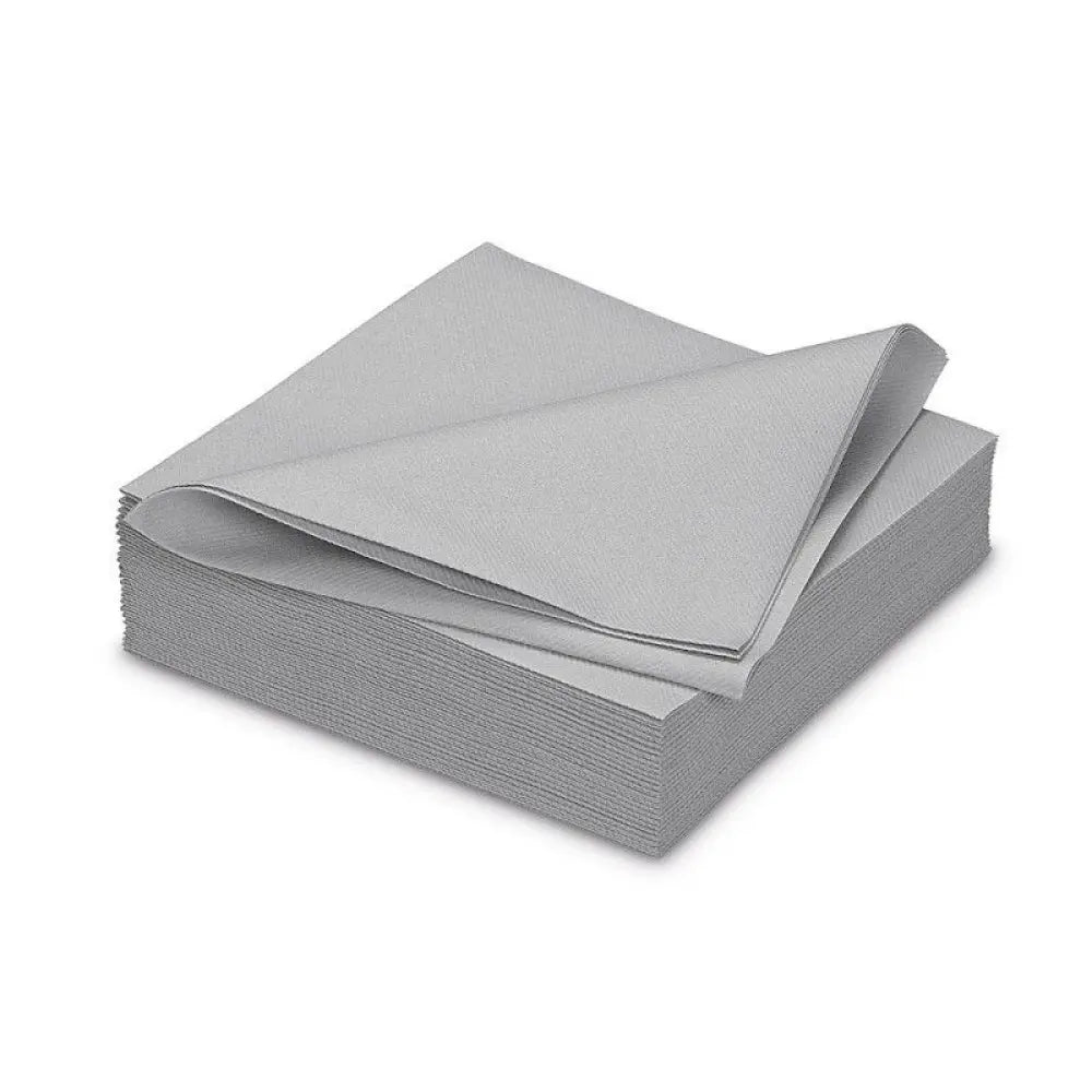 50 Serviettes Airlaid 40x40cm - Gris Perle