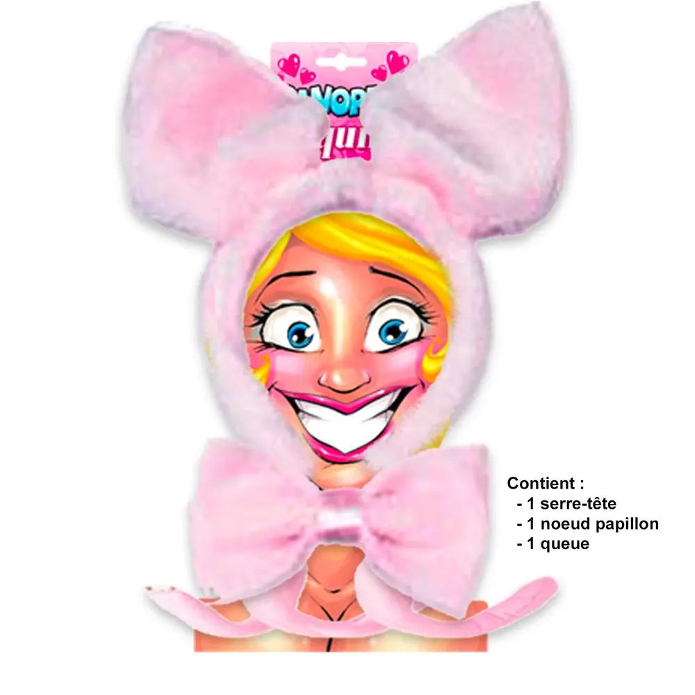 Panoplie Cochon (Contient : 1 Serre tête, 1 noeud papillon, 1 queue)
