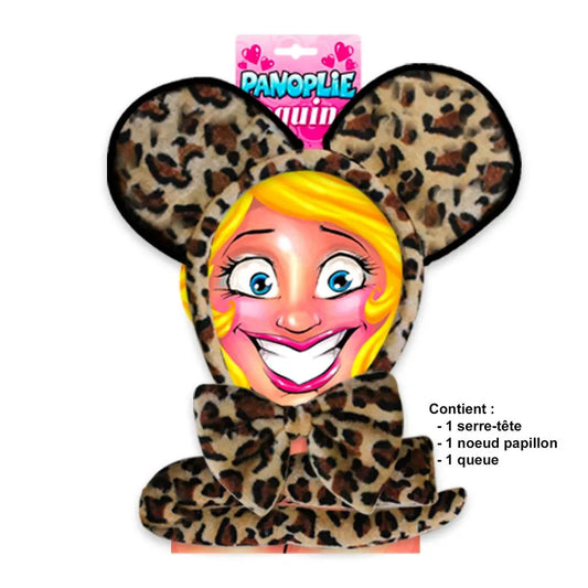 Panoplie Panthère (Contient : 1 Serre tête, 1 noeud papillon, 1 queue)